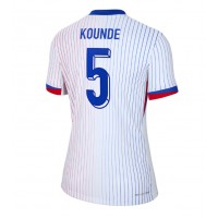 Camiseta Francia Jules Kounde #5 Segunda Equipación Replica Eurocopa 2024 para mujer mangas cortas